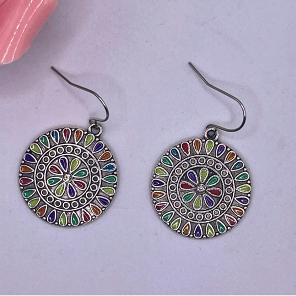 Colorful Bohemian Earrings - Picture 3 of 4
